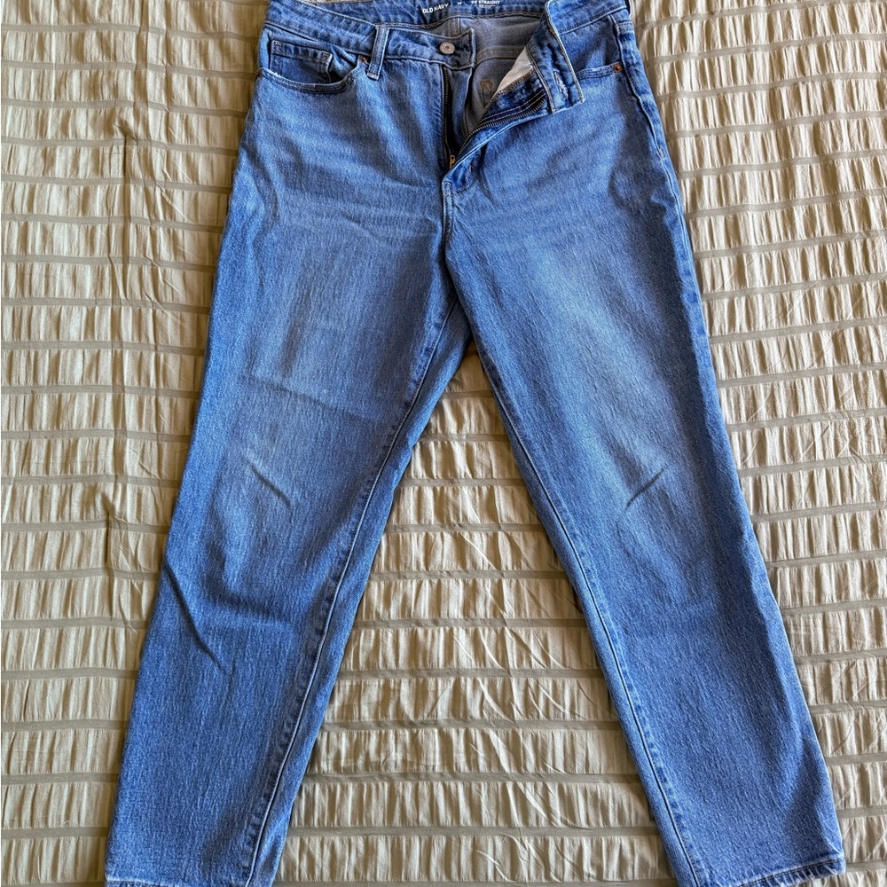Old Navy Light Blue Straight-Leg Jeans